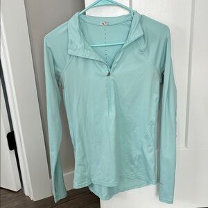 Champion Women's Light Blue Long Sleeve Quarter Zip